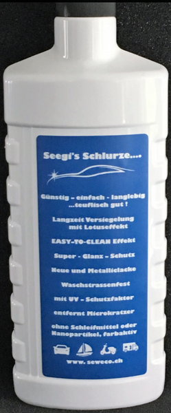 Seegi’s Schlurze…. , Lackversiegelung mit Langzeitwirkung über Monate, mit Perlglanz und Lotuseffekt – Art.-Nr. L-210-3